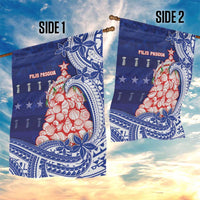 Northern Mariana Islands Christmas Garden Flag Seashell Xmas Tree Tribal Waves - Polynesian Pride