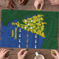 Solomon Islands Christmas Puzzle Seashell Xmas Tree Tribal Waves - Polynesian Pride