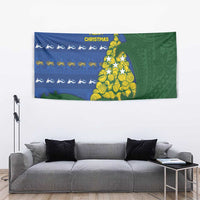Solomon Islands Christmas Tapestry Seashell Xmas Tree Tribal Waves - Polynesian Pride