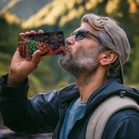 New Caledonia Christmas 4 in 1 Can Cooler Tumbler Seashell Xmas Tree Tribal Waves - Polynesian Pride