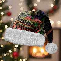 New Caledonia Christmas Santa Hat Seashell Xmas Tree Tribal Waves - Polynesian Pride