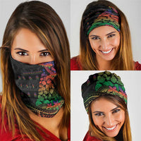 New Caledonia Christmas Neck Gaiter Seashell Xmas Tree Tribal Waves - Polynesian Pride