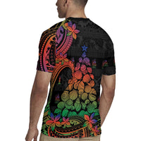 New Caledonia Christmas Rugby Jersey Seashell Xmas Tree Tribal Waves - Polynesian Pride