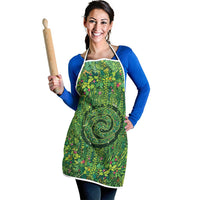 Polynesia Mother Nature Apron Glowing Heart Spiral Tropical Vine Floral