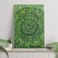 Polynesia Mother Nature Canvas Wall Art Glowing Heart Spiral Tropical Vine Floral