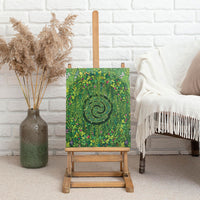 Polynesia Mother Nature Canvas Wall Art Glowing Heart Spiral Tropical Vine Floral