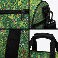 Polynesia Mother Nature Duffle Bag Glowing Heart Spiral Tropical Vine Floral