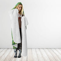 Polynesia Mother Nature Hooded Blanket Glowing Heart Spiral Tropical Vine Floral