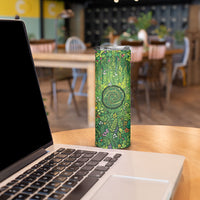 Polynesia Mother Nature Skinny Tumbler Glowing Heart Spiral Tropical Vine Floral