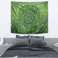 Polynesia Mother Nature Tapestry Glowing Heart Spiral Tropical Vine Floral