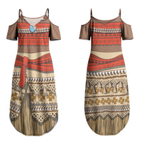 Polynesia Ocean Princess Inspired Cosplay Costume Couples Matching Summer Maxi Dress and Long Sleeve Button Shirt