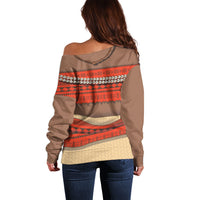 Polynesia Ocean Princess Inspired Cosplay Costume Off Shoulder Sweater