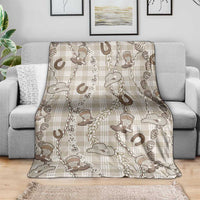 Hawaii Palaka Cowboy Blanket Shell Maile Lei With Western Patterns - Polynesian Pride