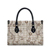 Hawaii Palaka Cowboy Leather Bag Shell Maile Lei With Western Patterns - Polynesian Pride