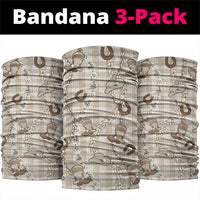 Hawaii Palaka Cowboy Neck Gaiter Shell Maile Lei With Western Patterns - Polynesian Pride