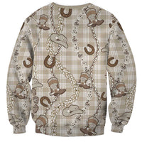 Hawaii Palaka Cowboy Sweatshirt Shell Maile Lei With Western Patterns - Polynesian Pride