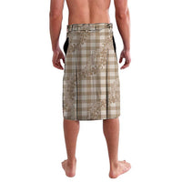 Beige Hawaii Palaka Cowboy Turtle Lavalava Hawaiian Paniolo Puakenikeni Maile Lei - Polynesian Pride