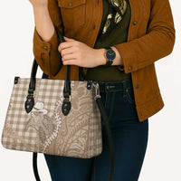 Beige Hawaii Palaka Cowboy Turtle Leather Bag Hawaiian Paniolo Puakenikeni Maile Lei - Polynesian Pride