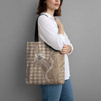 Beige Hawaii Palaka Cowboy Turtle Tote Bag Hawaiian Paniolo Puakenikeni Maile Lei - Polynesian Pride