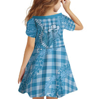 Blue Hawaii Palaka Cowboy Turtle Family Matching Tank Maxi Dress and Hawaiian Shirt Hawaiian Paniolo Puakenikeni Maile Lei DT05 - Polynesian Pride