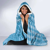 Blue Hawaii Palaka Cowboy Turtle Hooded Blanket Hawaiian Paniolo Puakenikeni Maile Lei - Polynesian Pride