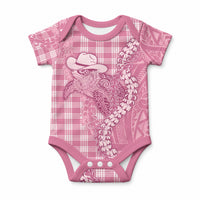 Pink Hawaii Palaka Cowboy Turtle Baby Onesie Hawaiian Paniolo Puakenikeni Maile Lei