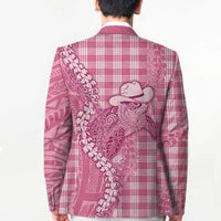 Pink Hawaii Palaka Cowboy Turtle Blazer Hawaiian Paniolo Puakenikeni Maile Lei - Polynesian Pride