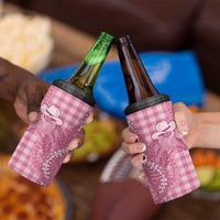 Pink Hawaii Palaka Cowboy Turtle 4 in 1 Can Cooler Tumbler Hawaiian Paniolo Puakenikeni Maile Lei - Polynesian Pride
