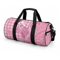 Pink Hawaii Palaka Cowboy Turtle Duffle Bag Hawaiian Paniolo Puakenikeni Maile Lei