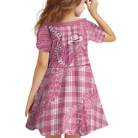 Pink Hawaii Palaka Cowboy Turtle Family Matching Off Shoulder Short Dress and Hawaiian Shirt Hawaiian Paniolo Puakenikeni Maile Lei DT05 - Polynesian Pride
