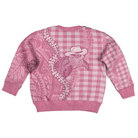 Pink Hawaii Palaka Cowboy Turtle Kid Ugly Christmas Sweater Hawaiian Paniolo Puakenikeni Maile Lei - Polynesian Pride