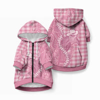 Pink Hawaii Palaka Cowboy Turtle Pet Hoodie Hawaiian Paniolo Puakenikeni Maile Lei