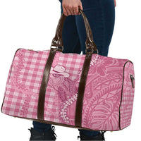 Pink Hawaii Palaka Cowboy Turtle Travel Bag Hawaiian Paniolo Puakenikeni Maile Lei - Polynesian Pride