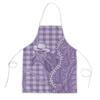Purple Hawaii Palaka Cowboy Turtle Apron Hawaiian Paniolo Puakenikeni Maile Lei - Polynesian Pride