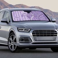 Purple Hawaii Palaka Cowboy Turtle Auto Sun Shade Hawaiian Paniolo Puakenikeni Maile Lei - Polynesian Pride