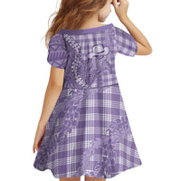 Purple Hawaii Palaka Cowboy Turtle Family Matching Puletasi and Hawaiian Shirt Hawaiian Paniolo Puakenikeni Maile Lei DT05 - Polynesian Pride