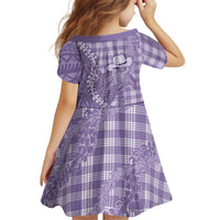 Purple Hawaii Palaka Cowboy Turtle Kid Short Sleeve Dress Hawaiian Paniolo Puakenikeni Maile Lei DT05 - Polynesian Pride