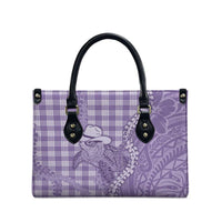 Purple Hawaii Palaka Cowboy Turtle Leather Bag Hawaiian Paniolo Puakenikeni Maile Lei - Polynesian Pride