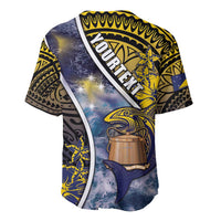 Personalised Tokelau Baseball Jersey National Badge Waves Style