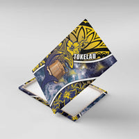 Tokelau Canvas Wall Art National Badge Waves Style