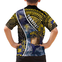 Personalised Tokelau Hawaiian Shirt National Badge Waves Style