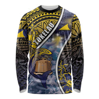 Personalised Tokelau Long Sleeve Shirt National Badge Waves Style