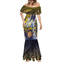 Personalised Tokelau Mermaid Dress National Badge Waves Style