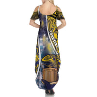 Personalised Tokelau Summer Maxi Dress National Badge Waves Style