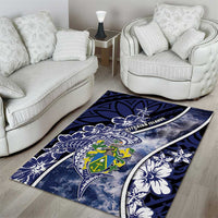 Pitcairn Islands Area Rug Coat Of Arms Waves Style