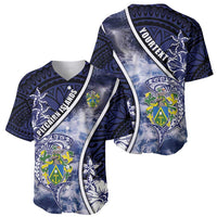 Personalised Pitcairn Islands Baseball Jersey Coat Of Arms Waves Style DT05 - Polynesian Pride