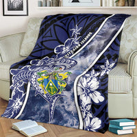 Pitcairn Islands Blanket Coat Of Arms Waves Style