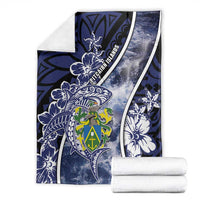 Pitcairn Islands Blanket Coat Of Arms Waves Style
