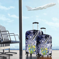 Pitcairn Islands Luggage Cover Coat Of Arms Waves Style