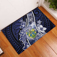 Pitcairn Islands Rubber Doormat Coat Of Arms Waves Style